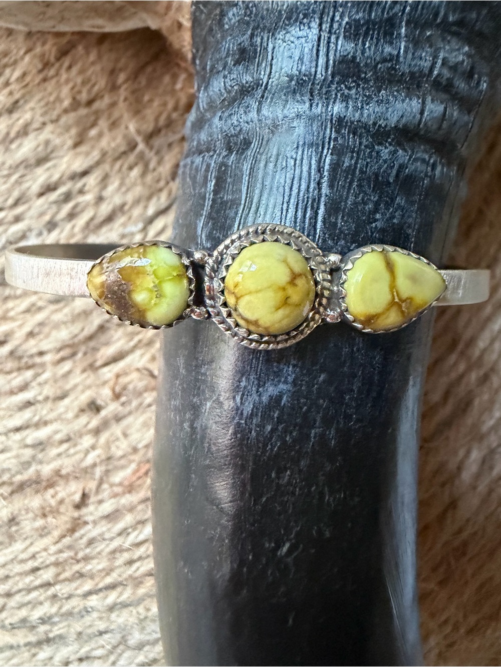Palomino Three-Stone Sterling Silver Cuff Bracelet